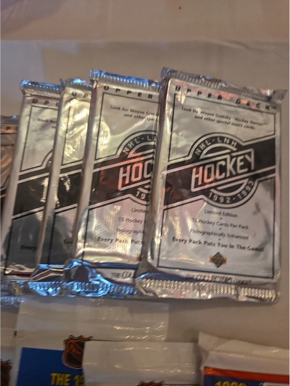 NHL HOCKEY SEALED PACK LOT OF 9 UPPER DECK Gretzky Heroes, PRO SET, Score